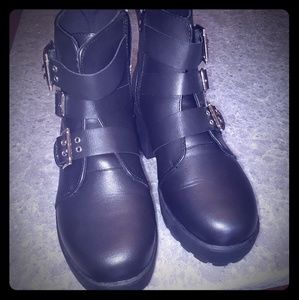 Torrid Grommet Buckle Moto Boots 8W